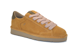 SCARPA ALLACCIATA P001 DONNA IN SUEDE CURRY BROWN POWDER PINK